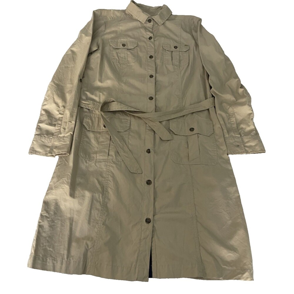 Vintage Tommy Hilfigrt Khaki Dress-Medium